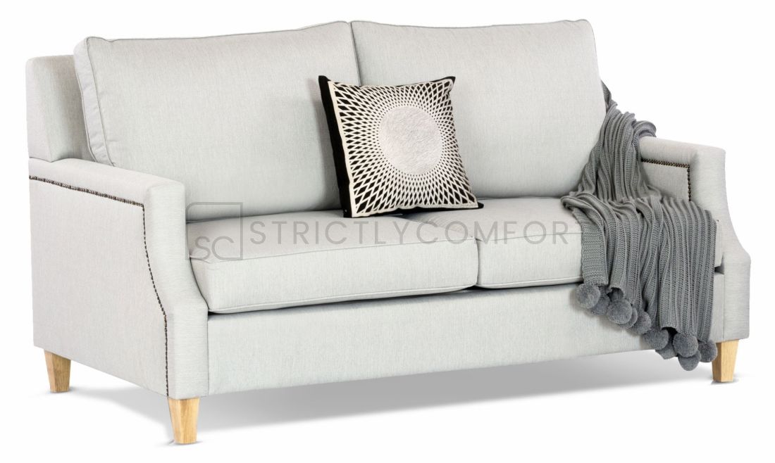 Hampton Sofa featuring Warwick Vegas Fabric with Antique Bronze studs