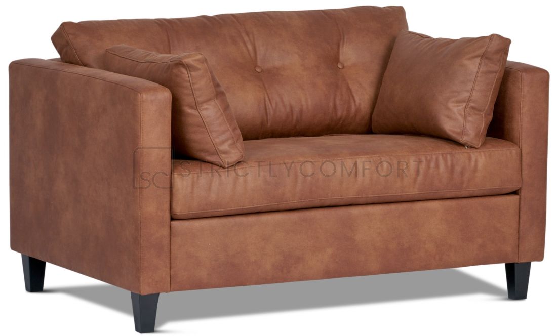 Elwood 2 seater size sofa lounge in Warwick Eastwood Tan fabric