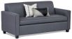 Bella Vista sofa featuring Warwick Vegas range in charcoal colour with additional contrast piping
