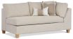 Melody 3 Seater Chaise featuring Wortley Paringa Oatmeal fabric