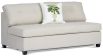 Neo 3 Seater armless Queen Sofa bed featuring Wortley Zane Opal fabric with buttons included.