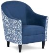 Sydney feature chair pictured in Warwick Capri Navy with Warwick Southampton Marine pattern - this photo is an example only.