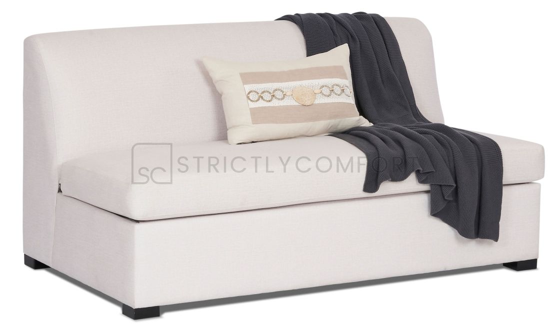 Bronte sofa featuring Warwick Mazza fabric in light cream colour