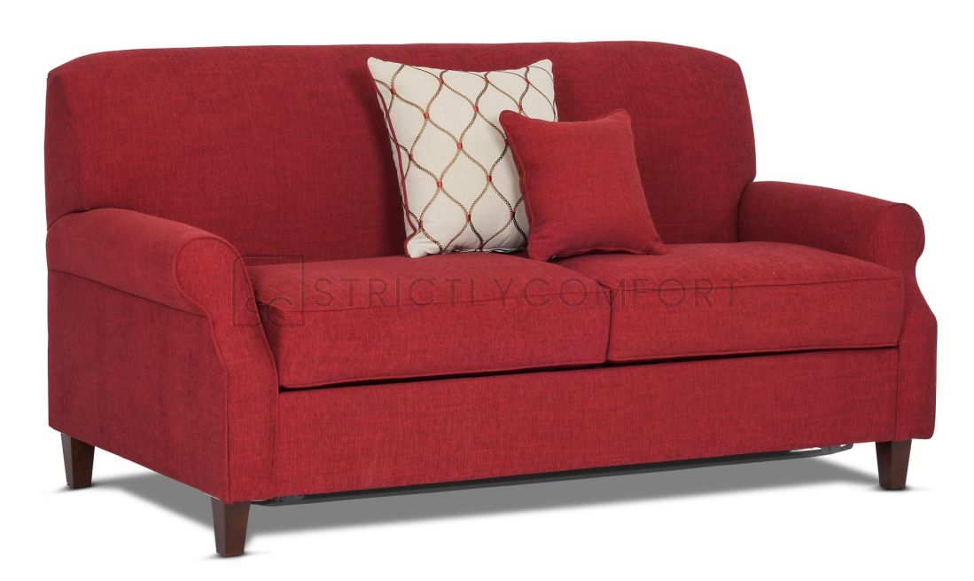 Stone Harbour double sofa bed featuring Warwick Jarvis range in red colour