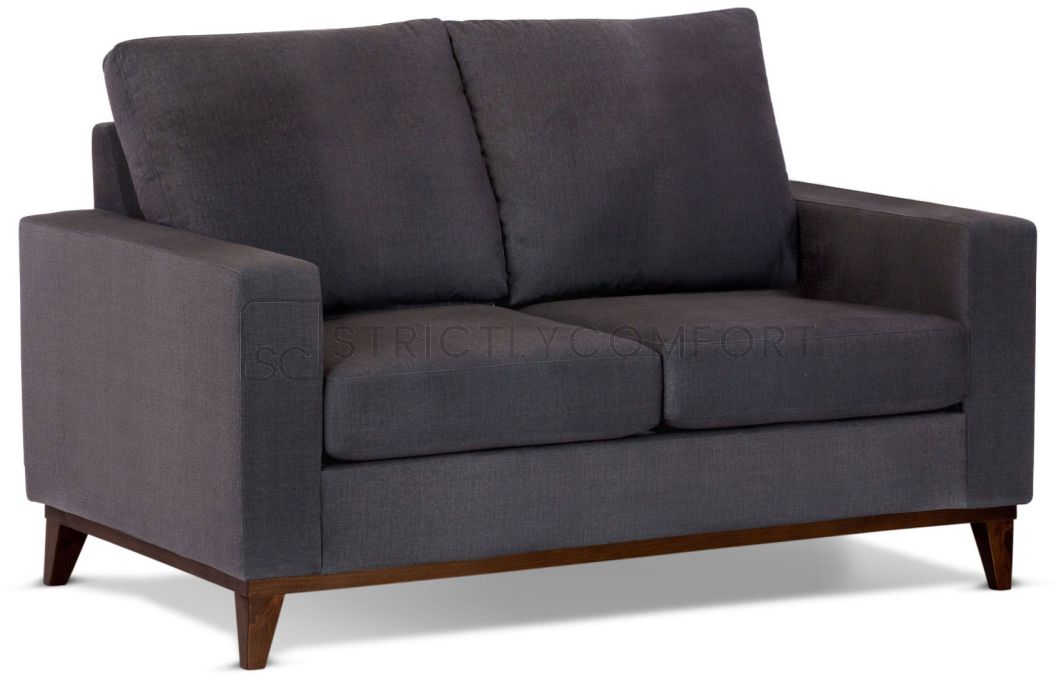 Davinci 2 seater sofa featuring Wortley fabric in charcoal suede fabric