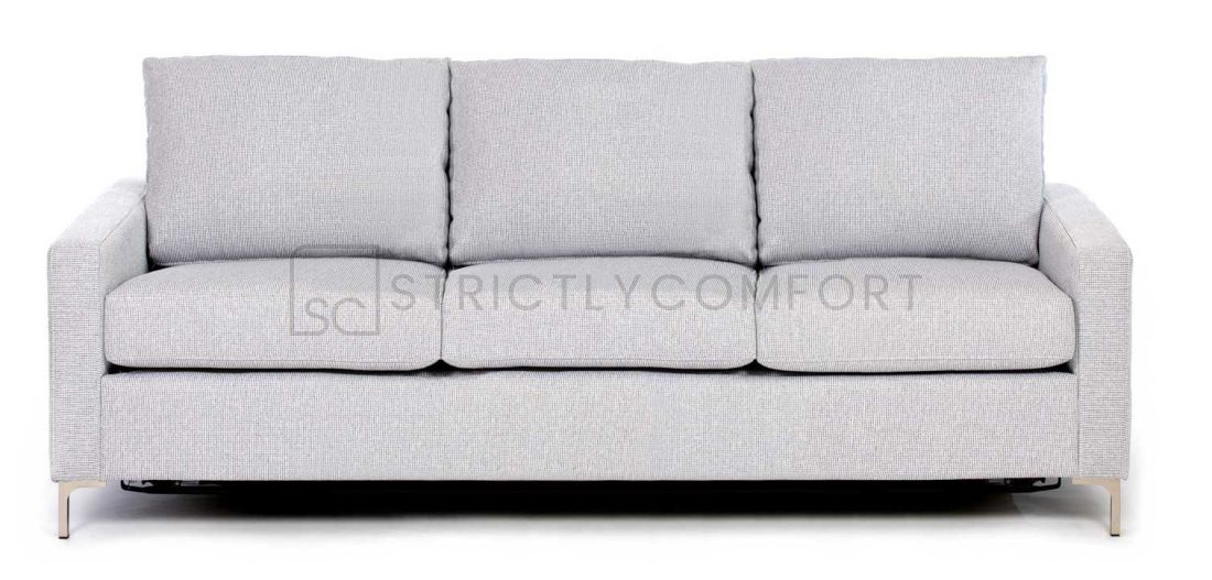 Prada Large Queen Sofa Bed featuring Queen mattress and metal legs