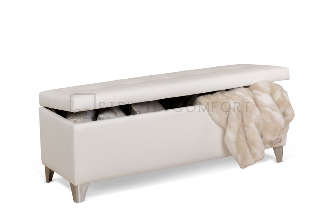 Manhattan Storage Ottoman featuring imitation leather