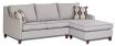 Versace double sofa bed with 160cm standard chaise upholstered in Warwick Cube fabric range