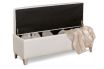 Manhattan Storage Ottoman blanket box upholstered in Vinyl with additional metal legs