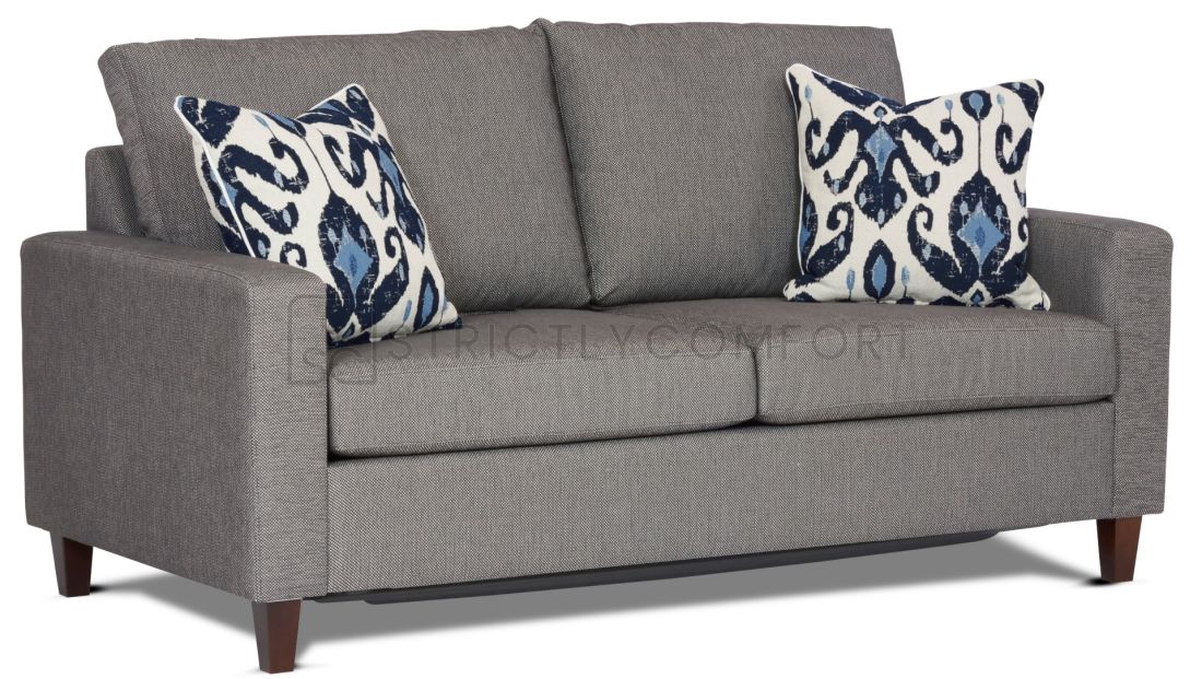 Davinci Double Sofabed featuring Wortley Zane Mercury fabric Grey sofa