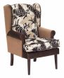 Ritz Chair featuring Velvet and Patterned Fabric