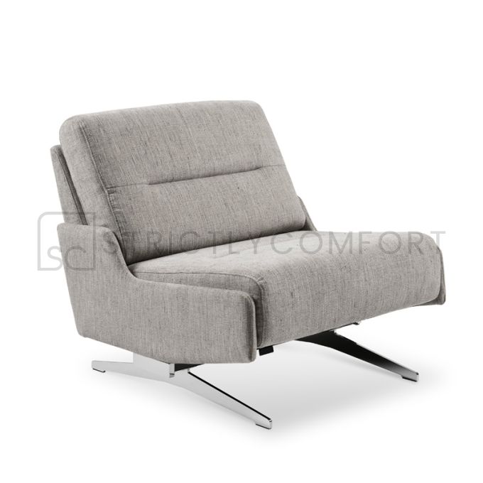 Stressless Stella 1 Seater Sofa Featuring Polished Metal Legs