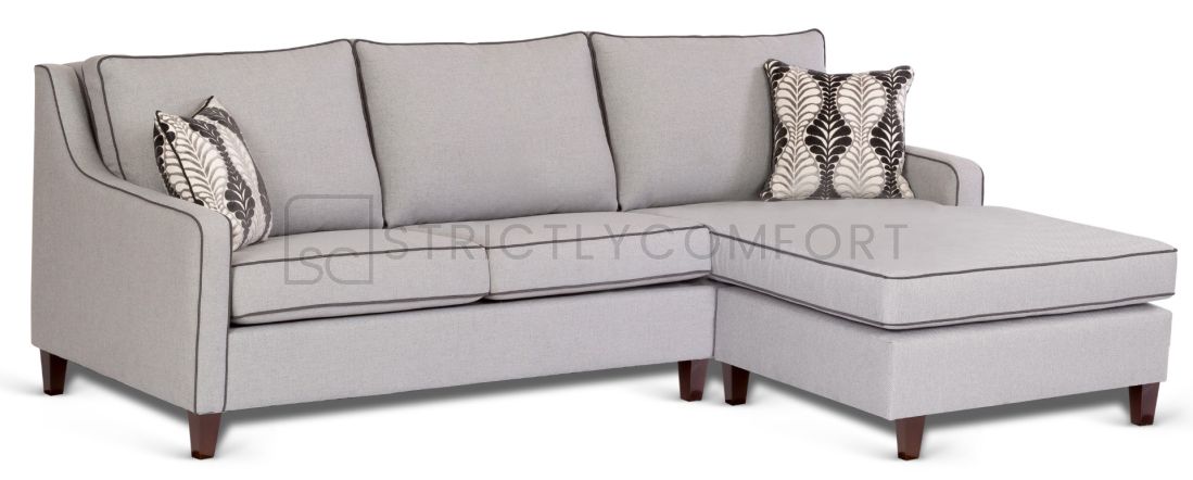 Versace Modular featuring Warwick Cube Grey fabric with charcoal contrast piping