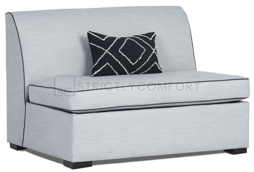 Bronte 2 seater size sofa lounge upholstered in Warwick Gravity Ice - this image is an example only.