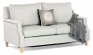 Hampton Double Sofa bed featuring Warwick Vegas light grey fabric with optional studs