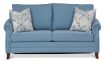 Camile Double Sofa Bed featuring Zepel Naturama Sky fabric