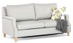 Hampton Queen Sofa bed featuring Warwick Vegas light grey fabric with optional studs