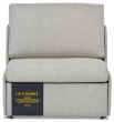 Roma armless sofa bed featuring Henley Oyster fabric