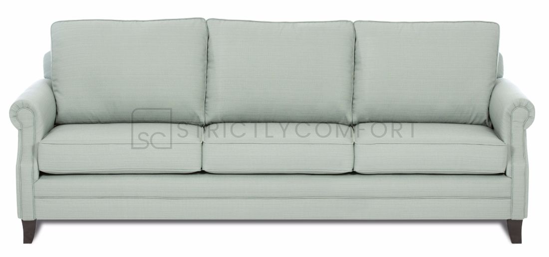 Camile 3.5 Seater Sofa, featuring self-piping and classic rounded arms