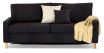 Prada Queen Sofa Bed featuring Wortley Touch Charcoal fabric with Timber legs