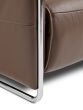 Stressless Emily Reclining Sofa in Paloma Chestnut Leather with Stainless Steel Arms