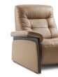 Stressless Mary Recliner Chair in Paloma Funghi Leather, featuring Black Wood Arm Finish