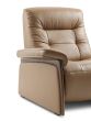 Stressless Mary Recliner Chair in Paloma Funghi Leather, featuring Walnut Wood Arm Finish