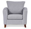 Caprice Armchair featuring Warwick Keylargo Zinc fabric and optional contrast piping