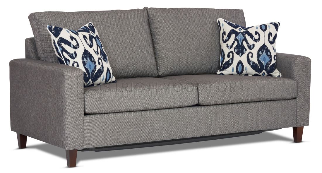 Davinci Queen Sofabed featuring Wortley Zane Mercury fabric Grey sofa