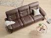 Stressless Mary Reclining Sofa, 3 Seater in Paloma Espresso Leather with Upholstered Arms
