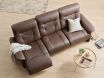 Stressless Mary Reclining Sofa, 3 Seater in Paloma Espresso Leather with Upholstered Arms