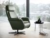 Stressless Sam Recliner in Paloma Shadow Green leather with Sirius Base