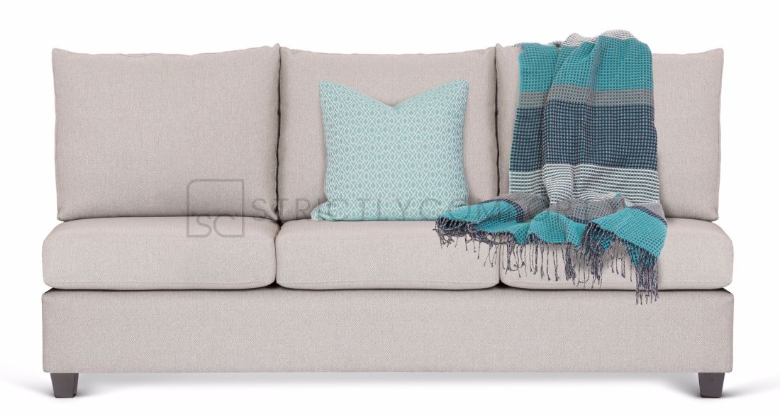 Bailey Armless Large Queen Sofa Bed featuring Compact Design
