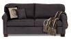 Carmen Queen Sofa Bed featuring Warwick Manisa Charcoal Grey fabric with self piping