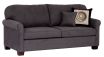 Carmen Queen Sofa Bed featuring Warwick Manisa Charcoal Grey fabric with self piping