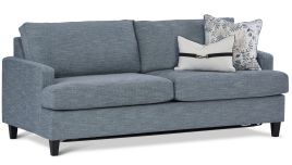 Eclipse Queen Sofa Bed featuring Wortley Mona Aquamarine fabric