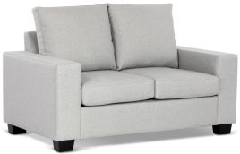 Nova 2 seater single sofa bed featuring Wortley Tekno Silver fabric