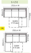 Elwood Queen Reversible Modular Sofa Bed