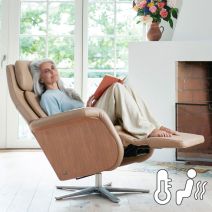 Stressless Sam Recliner in Paloma Sand with Sirius Base