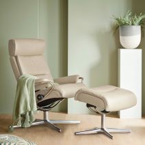 Stressless Tokyo Recliner in Paloma Fog leather - Quick Delivery