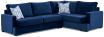 Bahamas Modular featuring Warwick Plush Indigo blue soft velvet