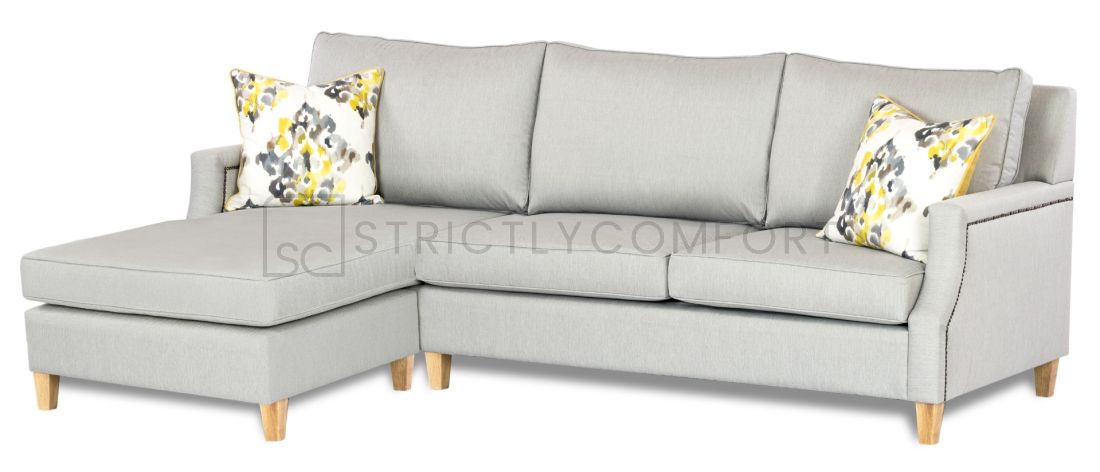 Hampton Sofabed Modular featuring Warwick Vegas fabric with Antique bronze studs
