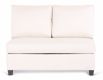 Bailey Armless Single Sofa Bed featuring Dark Walnut Legs