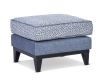 Eden Loose Top Ottoman featuring Warwick - Islington - Denim pattern and Zepel Volt Denim plain with timber base in black