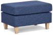 Loose Top ottoman featuring Dunlop Enduro Foam with TM12 Clear Lacquer legs, upholstered in Warwick - Keylargo - Navy