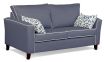 Caprice sofa featuring Warwick Vegas Bluebell Fabric with contrast piping