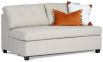 Neo 2.5 seater armless double sofa bed featuring Wortley Zane Opal fabric with buttons included