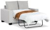 Nova 2 seater single sofa bed featuring Wortley Tekno Silver fabric