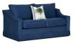 Willow double sofa bed featuring Warwick Capri Navy velvet feel fabric