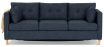 Elwood 3.5 Seater Sofa Bed with Queen Mattress featuring Warwick Keylargo  Navy 
